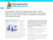 Tablet Screenshot of cyclebalancecream.com